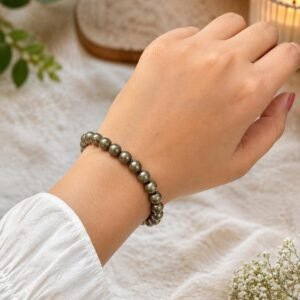 Natural Pyrite Crystal Bracelet with Certificate 8 mm Energised Original Crystal