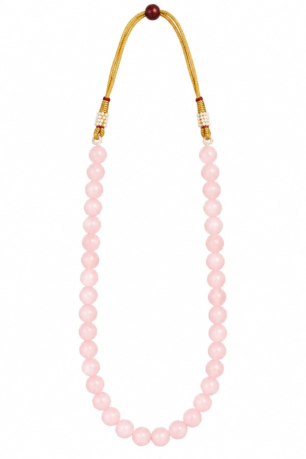 Premium Rose Quartz Necklace for Women, Pink, 8 mm - Image 3