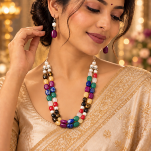 Multi-Crystal Gemstone Necklace Set for Women | Energised original premium crystals